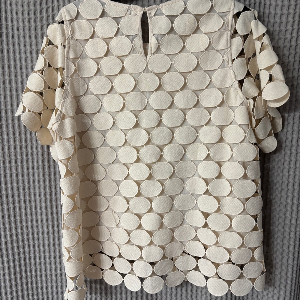 Umgee Ivory Circle Pattern Blouse - image 2
